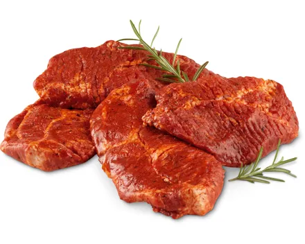 Schweinshalssteaks mariniert, IP-SUISSE
