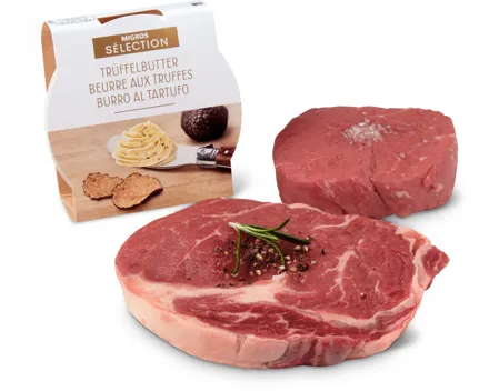 Sélection-Rindshohrückensteak, -Rindsfilet und -Entrecôte