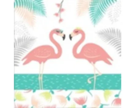 Serviette bedruckt Flamingo Pärchen 20 Stück