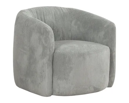 Sessel Alken, Cordstoff grau, drehbar