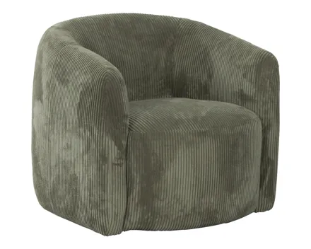 Sessel Alken, Cordstoff grün, drehbar