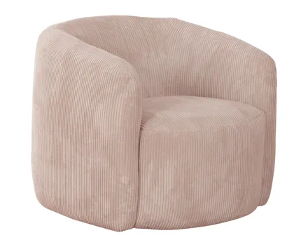 Sessel Alken, Cordstoff rosa, drehbar