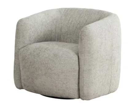 Sessel Alken, Stoff hellgrau, drehbar