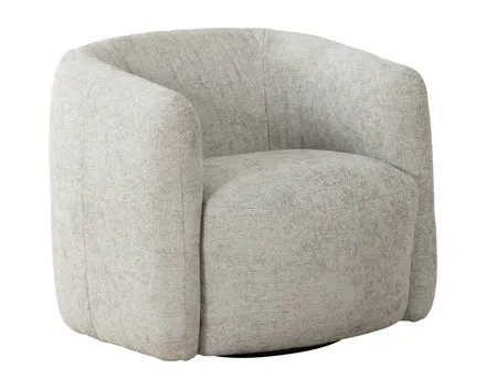 Sessel Alken, Stoff hellgrau, drehbar