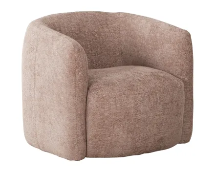 Sessel Alken, Stoff rosa, drehbar