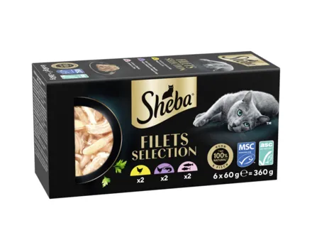 Sheba Filets Huhn Garnelen Lachs 6x60g