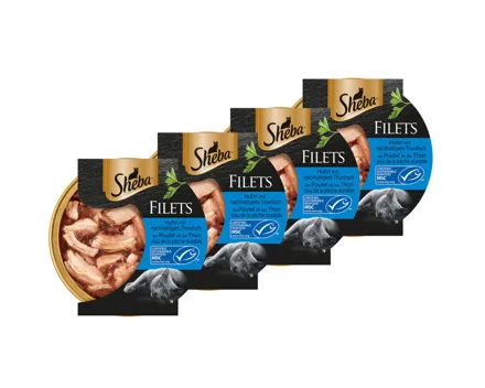 Sheba Filets Nassfutter Huhn & Thunfisch 4x 60g