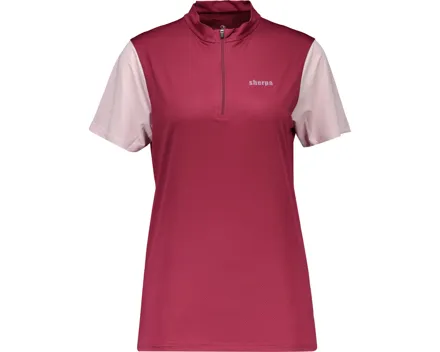 Sherpa Damen-Velotrikot Khaptad S, brombeer