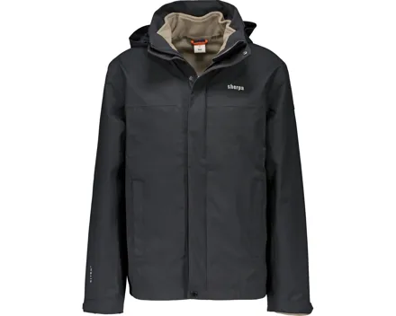 Sherpa Herren 3-in-1 Jacke Bardiya M, schwarz