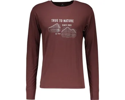 Sherpa Herren-Langarmshirt Manthali XL, bordeaux