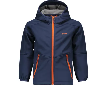 Sherpa Kinder-Softshelljacke Makalu blau