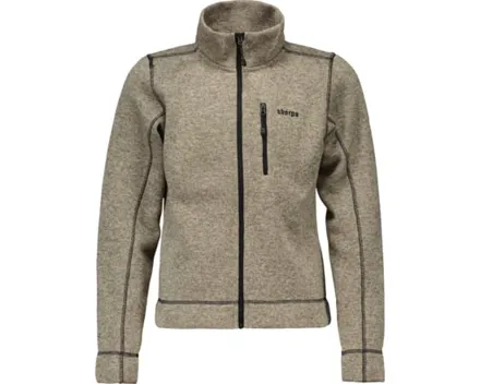 Sherpa Kinder Strickfleecejacke Methok beige