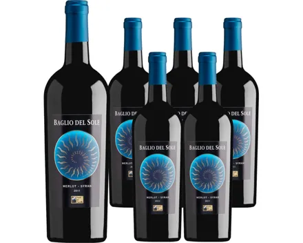 Sicilia IGT Merlot Syrah Baglio del Sole Feudi del Pisciotto 6x 75cl (2018) – Rotwein, Italien (0.75l)