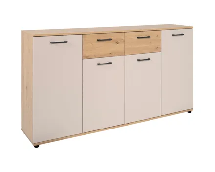 Sideboard Nori, Dekor Artisan Eiche/Kaschmir, 160 x 85.5 x 35 cm