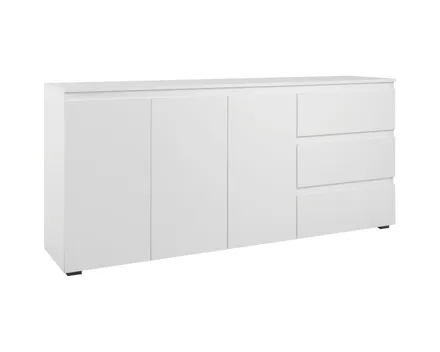 Sideboard Shark Melamin weiss matt 178.5 x 80 x 40 cm