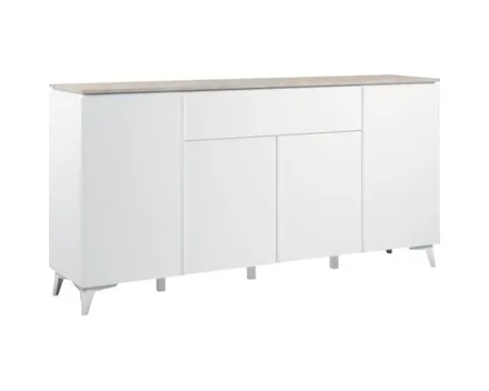 Sideboard Trix Dekor weiss matt Sandstein-Optik 177 x 92 x 40 cm