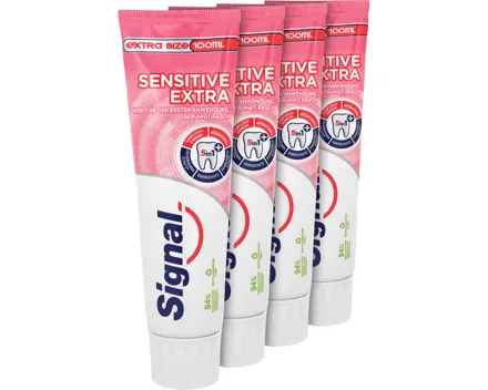 Signal Zahnpasta Sensitiv Extra 4 x 100 ml
