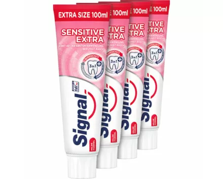 Signal Zahnpasta Sensitiv Extra 4 x 100 ml