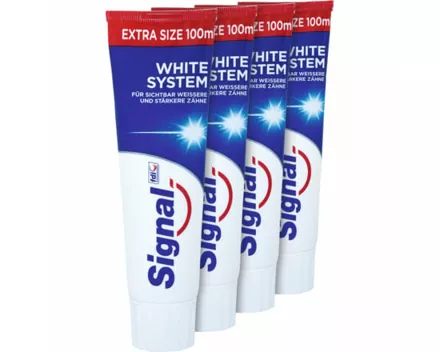 Signal Zahnpasta White System 4 x 100 ml
