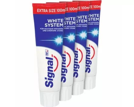 Signal Zahnpasta White System 4 x 100 ml