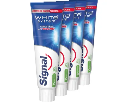 Signal Zahnpasta White System 4 x 100 ml