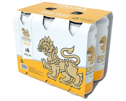 Singha Premium Bier Dosen 6 x 49 cl