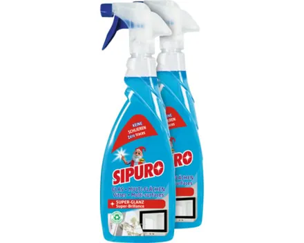 Sipuro Glas & Multiflächen Reinigungsspray 2 x 650 ml