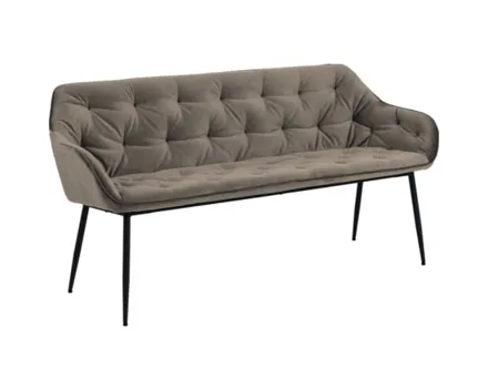 Sitzbank Brooke Samt-Optik beige