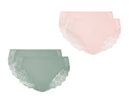 Slips mit Spitze, 2er