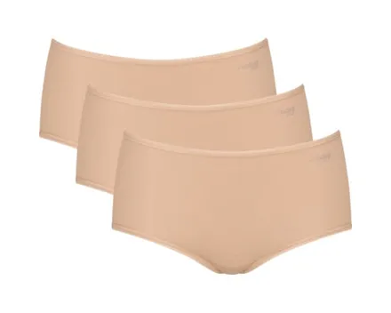 Sloggi Damen-Slip 3er Pack Pure Comfort Midi XS, nude