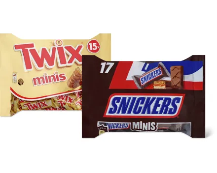 Snickers- oder Twix-Minis