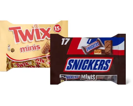 Snickers- oder Twix-Minis