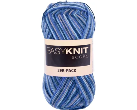 Sockenwolle 2er-Set, 2 x 50 g / Knäuel blau