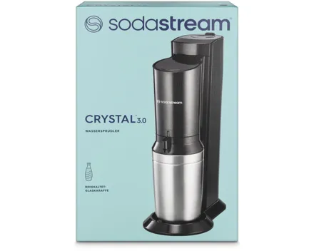 SodaStream Crystal CQC inklusive 60 Liter Zylinder und 1 Glaskaraffe 615ml