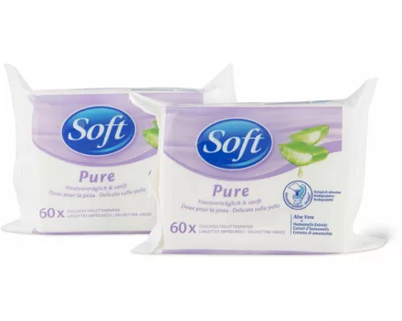 Soft feuchtes Toilettenpapier Pure