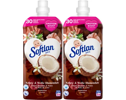 Softlan Kokos & weise Blumen 2x59 Waschgänge