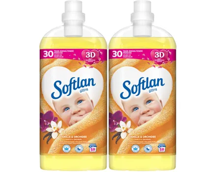 Softlan Ultra Weichspüler Vanille & Orchidee 59 Waschgänge 2x 1.3l