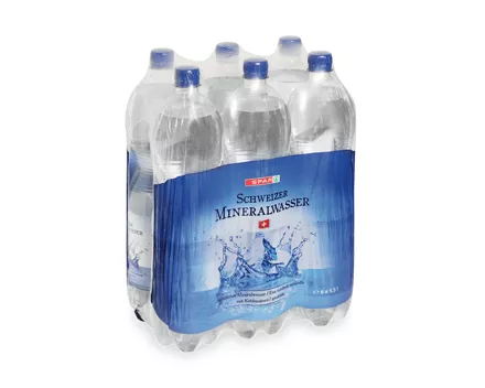 SPAR Schweizer Mineralwasser mit / ohne Kohlensäure