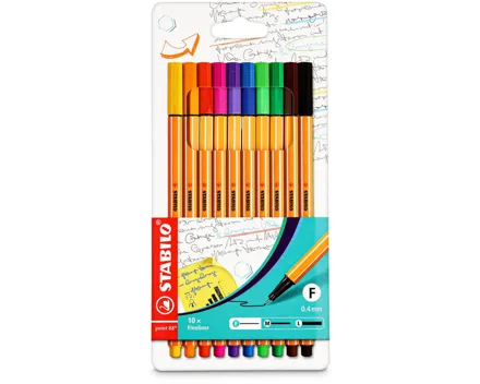 Stabilo Feinschreiber point 88 10er Etui Standardfarben