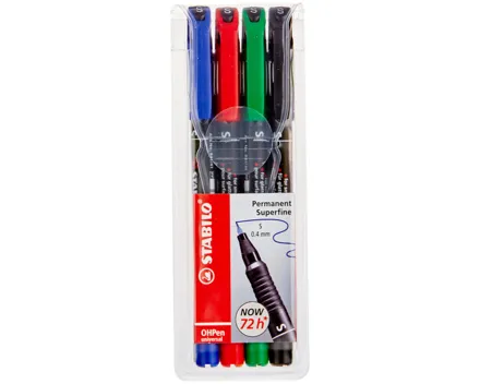 Stabilo Folienschreiber OHPen permanent superfein 4er Etui