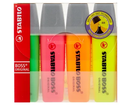 Stabilo Leuchtstift Boss Original 4er Etui