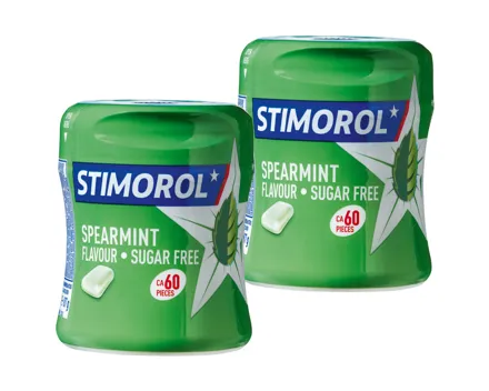 Stimorol Kaugummi Spearmint Bottle 2x87g