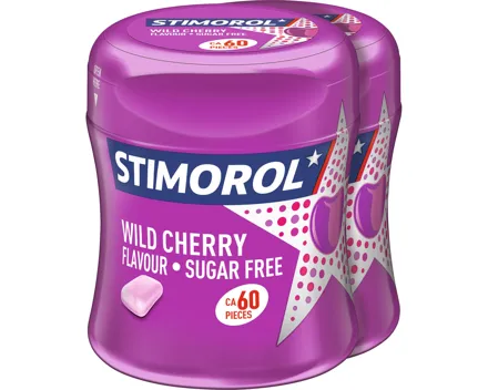Stimorol Kaugummi Wild Cherry sugarfree Bottle 2 x 87 g