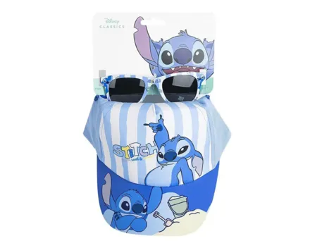 Stitch Kappenset mit Sonnenbrille blau