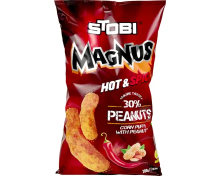 Stobi Magnus Corn Puffs hot and spicy