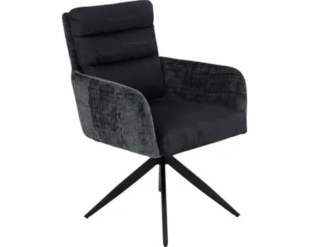 Stuhl Leandra Microfaser/Webstoff anthrazit
