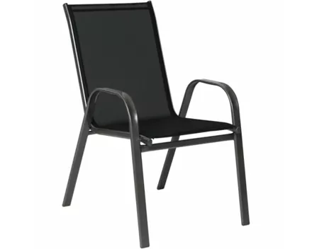 Stuhl Parma Metall, Textilene, schwarz
