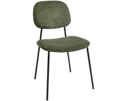 Stuhl Samy Cordstoff grün
