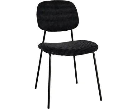 Stuhl Samy Cordstoff schwarz