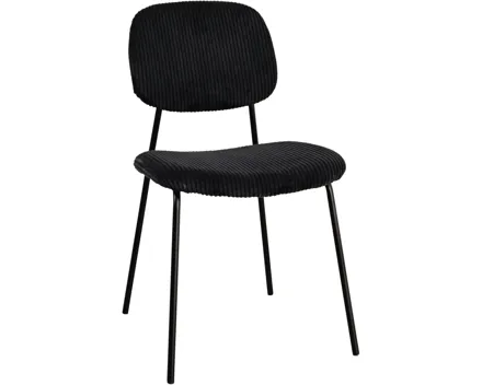 Stuhl Samy Cordstoff schwarz
